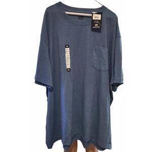 Dickies Men's Blue Knit Pullover Shirt Mena Cotton Blend Tshirt Plus Size 4XL